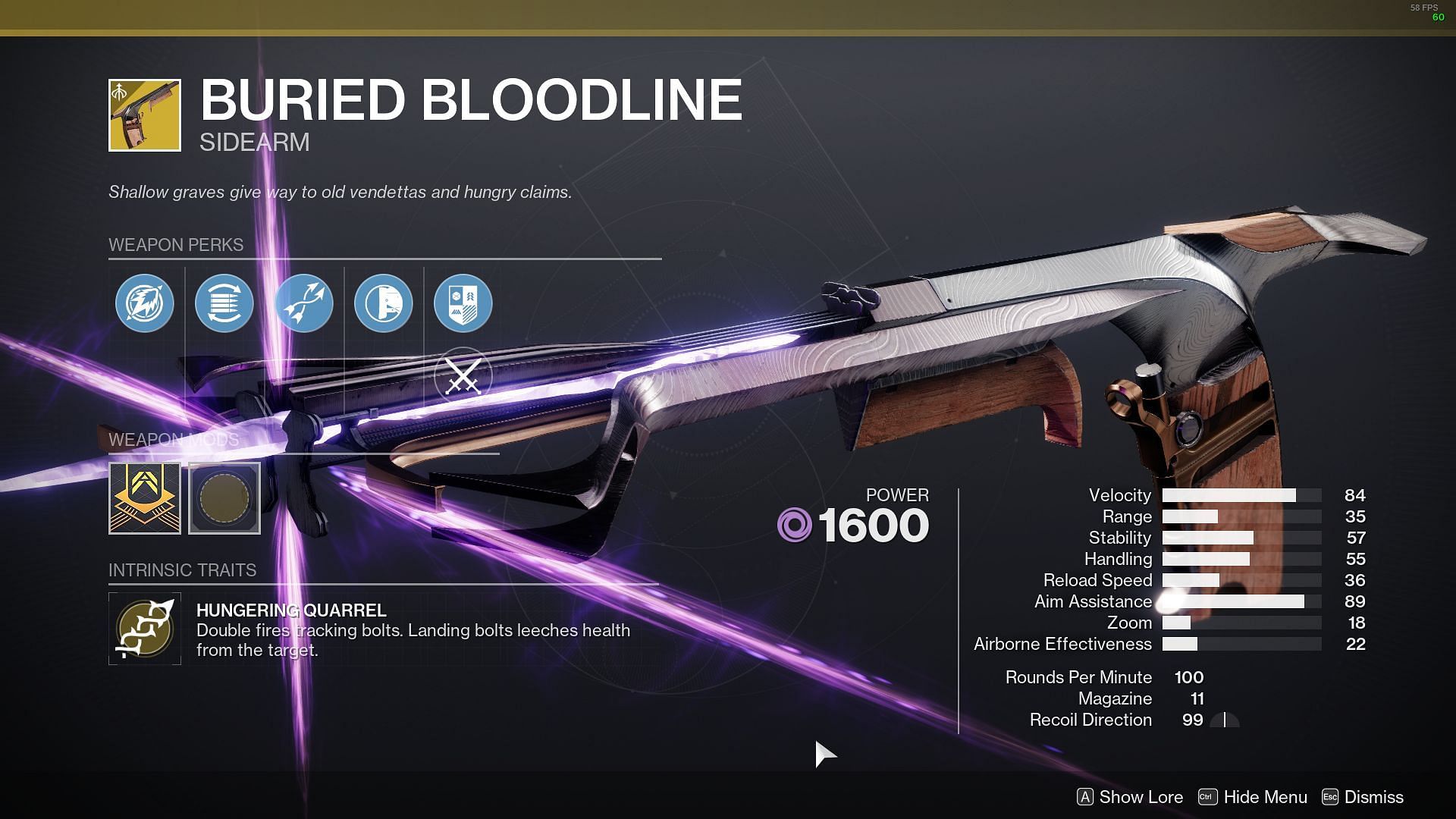 Destiny 2 Buried Bloodlines: How To Get, Catalyst, Perks, And More