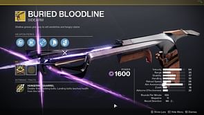 Destiny 2 Buried Bloodlines: How to get, catalyst, perks, and more