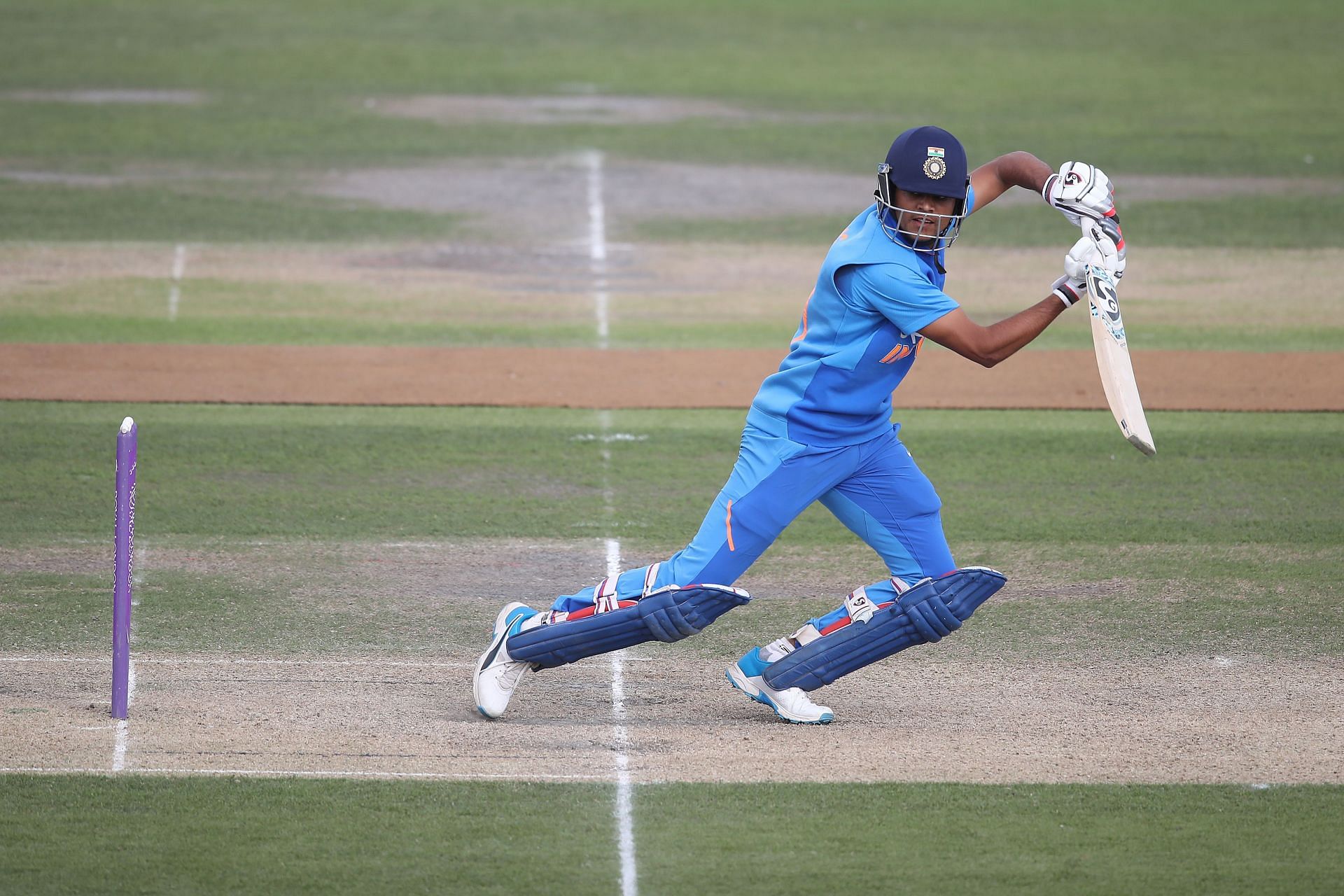 Priyam Garg in action for India U-19.