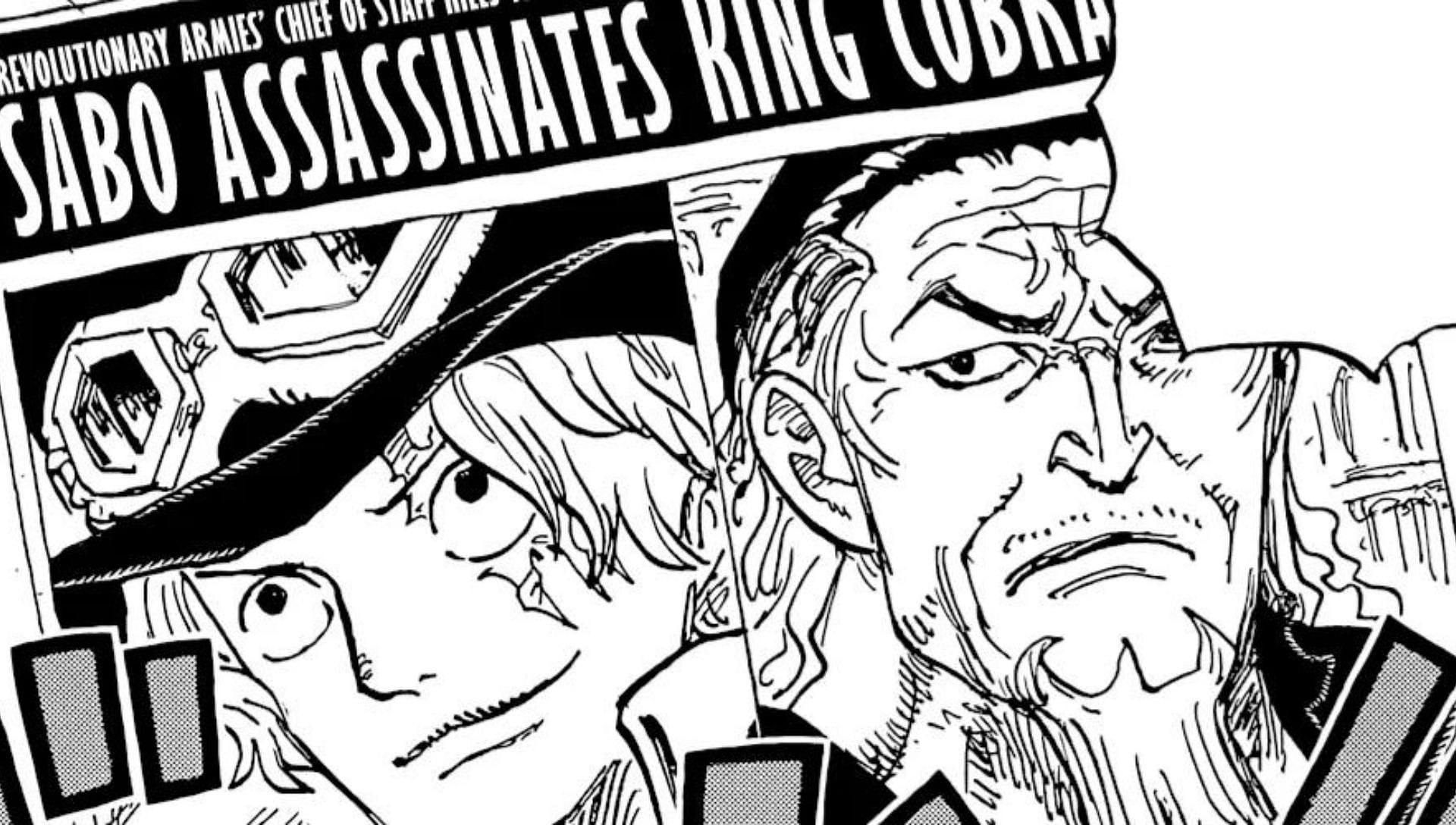 Sabo is framed for Cobra&#039;s murder (Image via Shueisha)