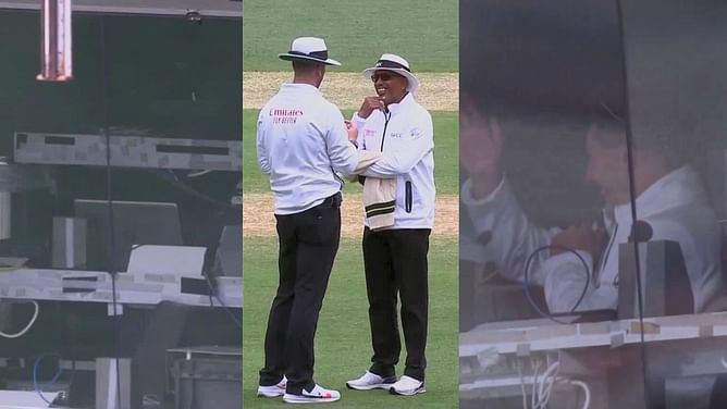 [Watch] Third umpire Richard Illingworth finally arrives after being stuck in lift and halting play during Australia vs Pakistan 2nd Test
