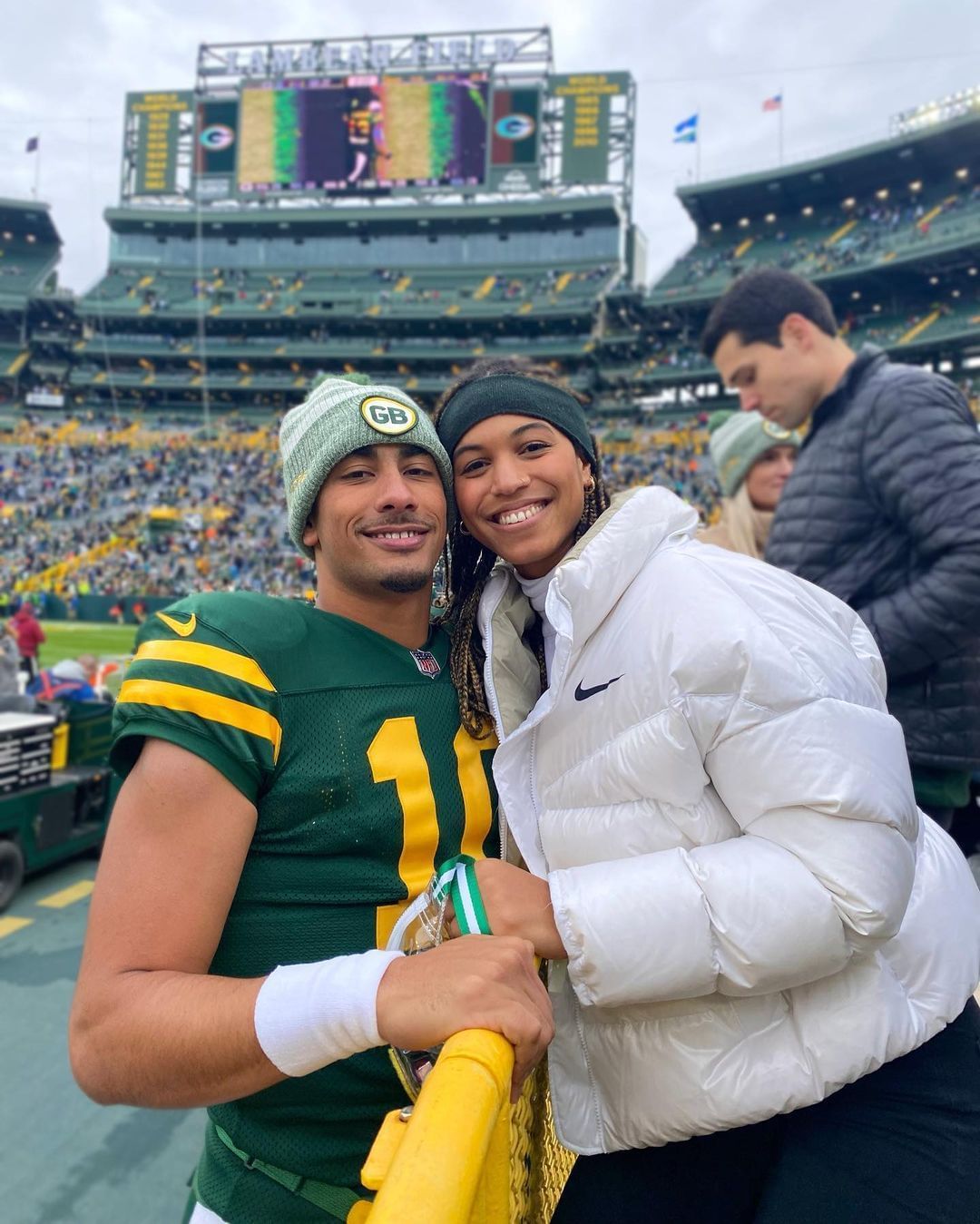 Jordan Love&#039;s GF, Ronika Stone, at a Packers game. Credit: Ronika Stone (IG)