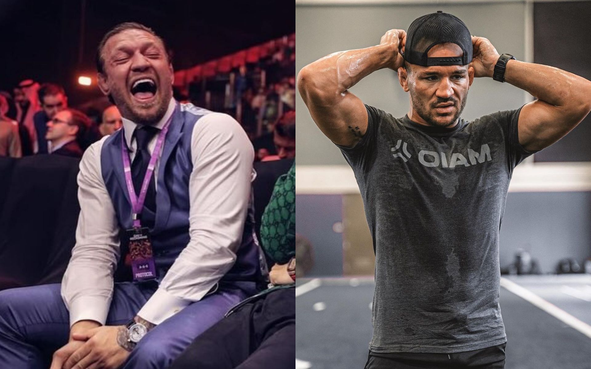 Conor McGregor (left) hints that he might not fight Michael Chandler (right) [Images courtesy @thenotoriousmma and @ikechandlermma on Instagram]