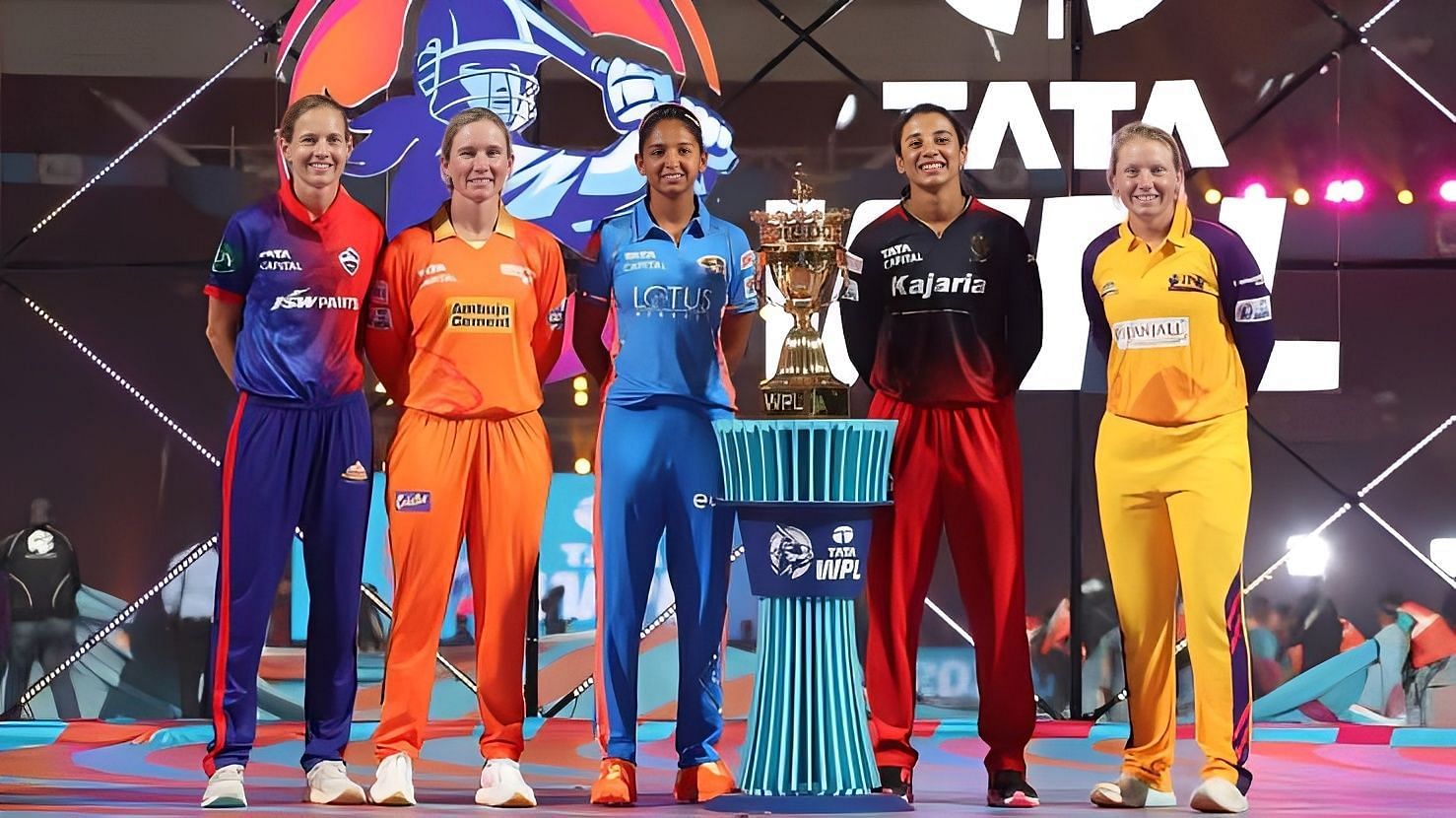  Women&rsquo;s Premier League trophy during the opening ceremony