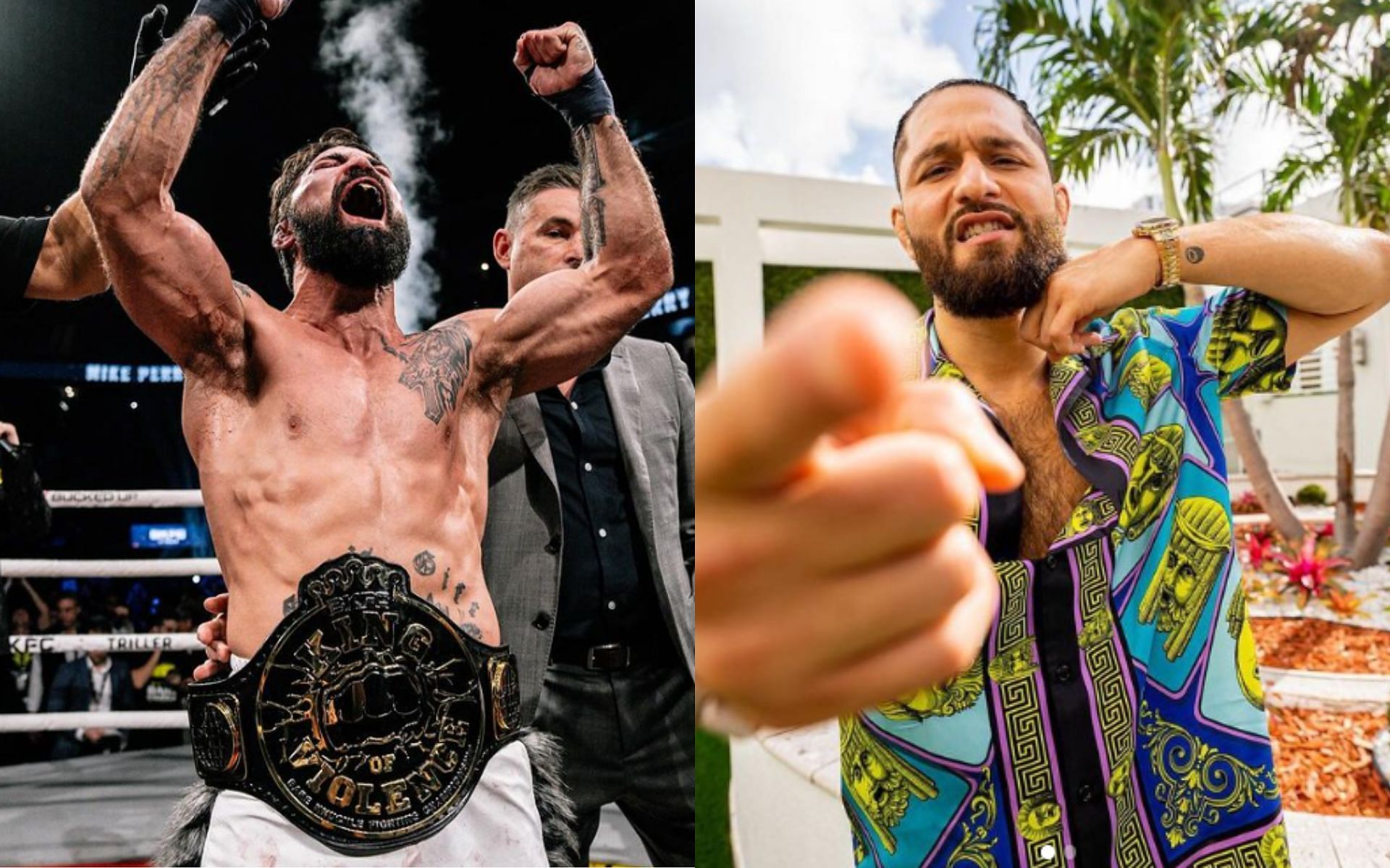 Mike Perry (Left) and Jorge Masvidal (Right) [Images via: @platinummikeperry and @gamebredfighter on Instagram]