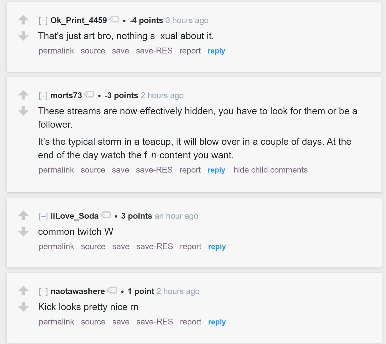 Some more fan reactions (Image via r/LivestreamFail subreddit)