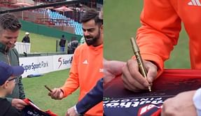 [Watch] Virat Kohli gives autograph on RCB jersey to a fan during Day 2 of IND vs SA Test in Centurion