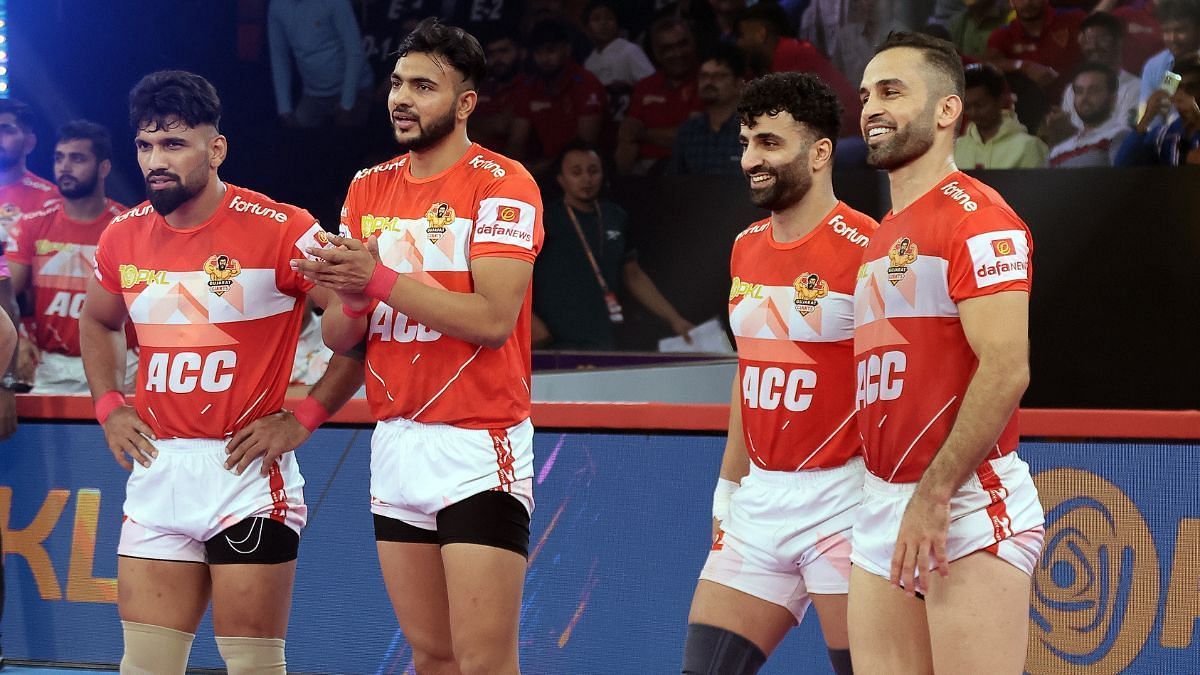 Gujarat Giants in action against Telugu Titans (Image Courtesy: PKL)