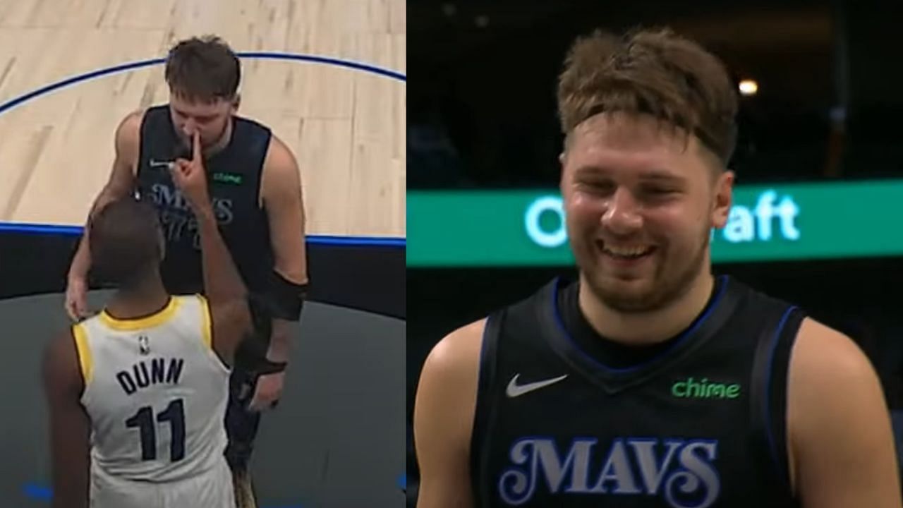 Luka Doncic gets a tehcnical foul after laughing at Kris Dunn