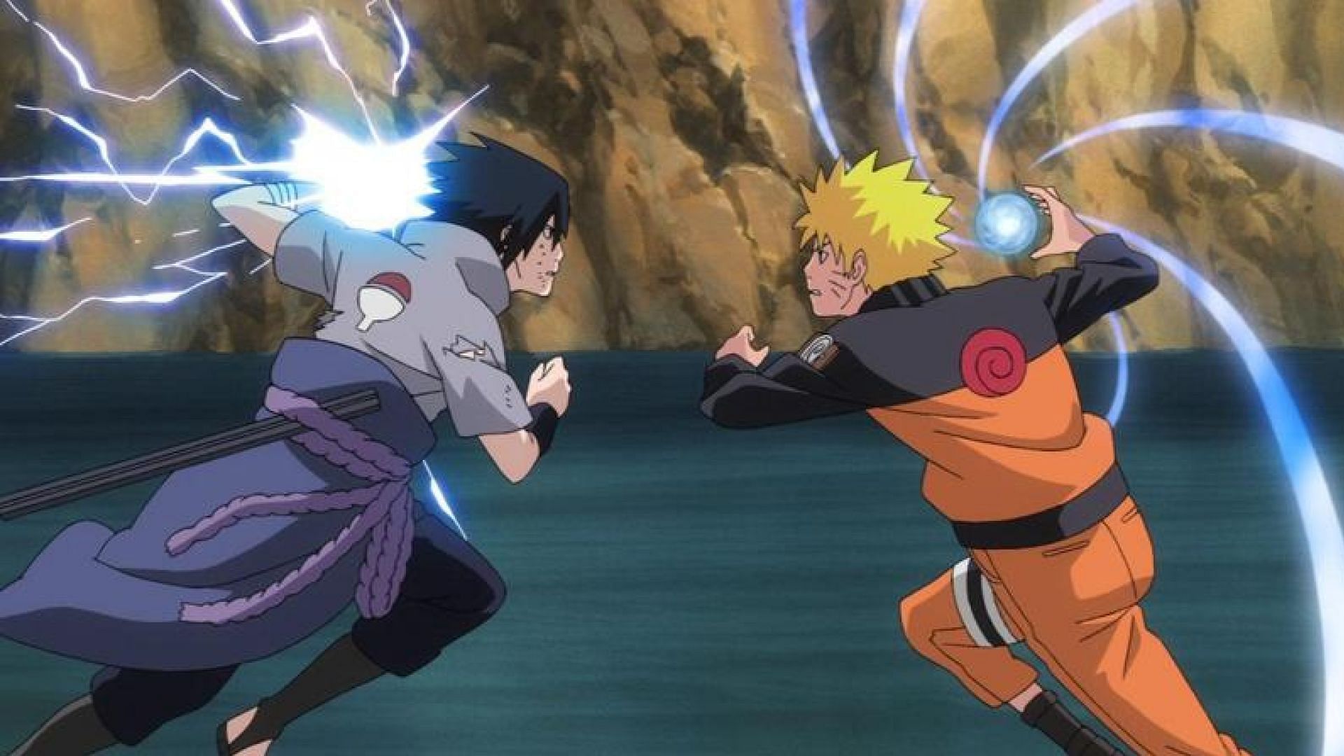 Naruto fights Sasuke (Image via Pierrot)