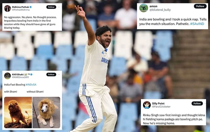 "No aggression. No plans. No thought process" - Fans react to India's bowling in morning session of Day 3 in 1st IND vs SA Test