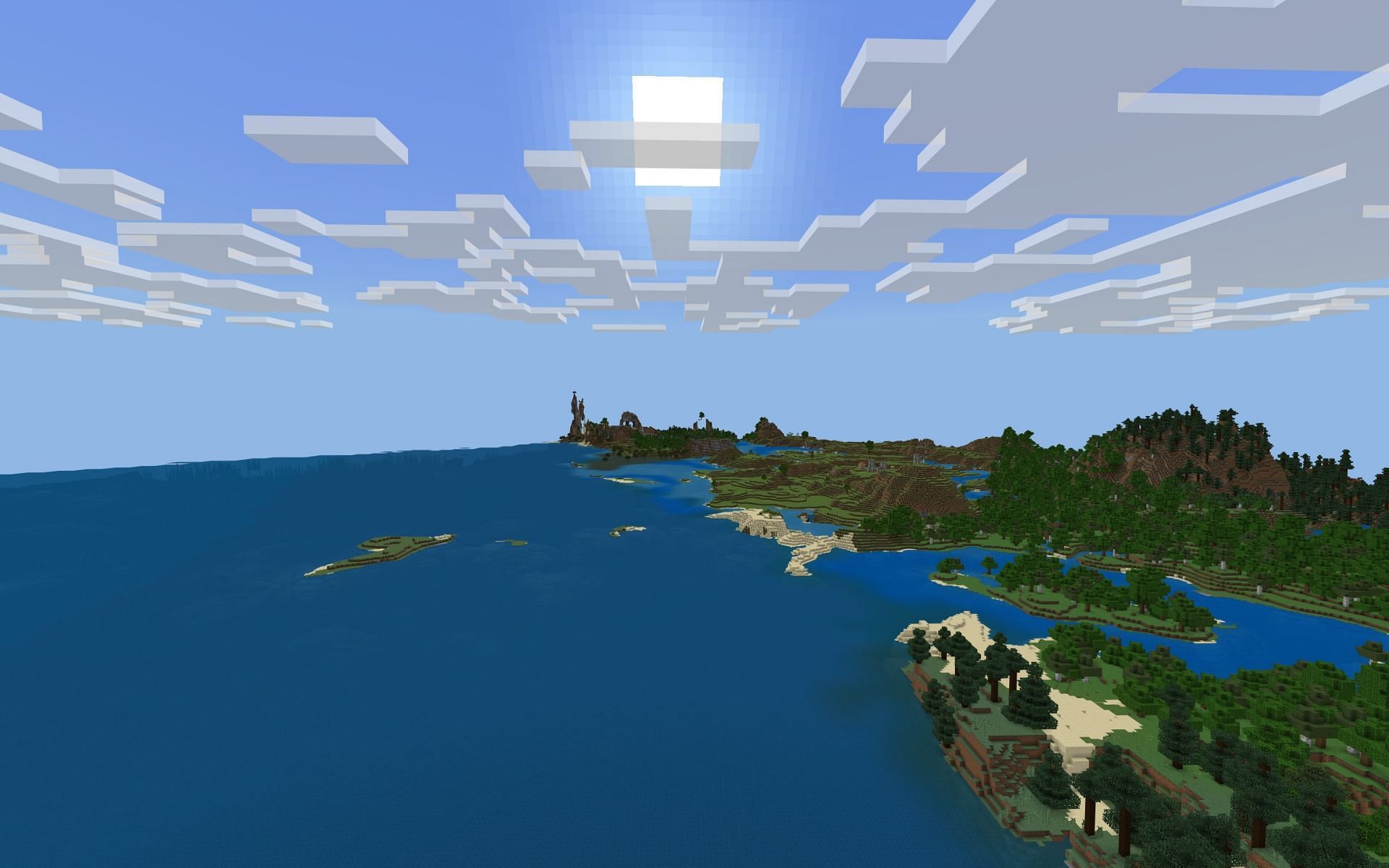 Utopie de l'île aux champignons (Image via Mojang)