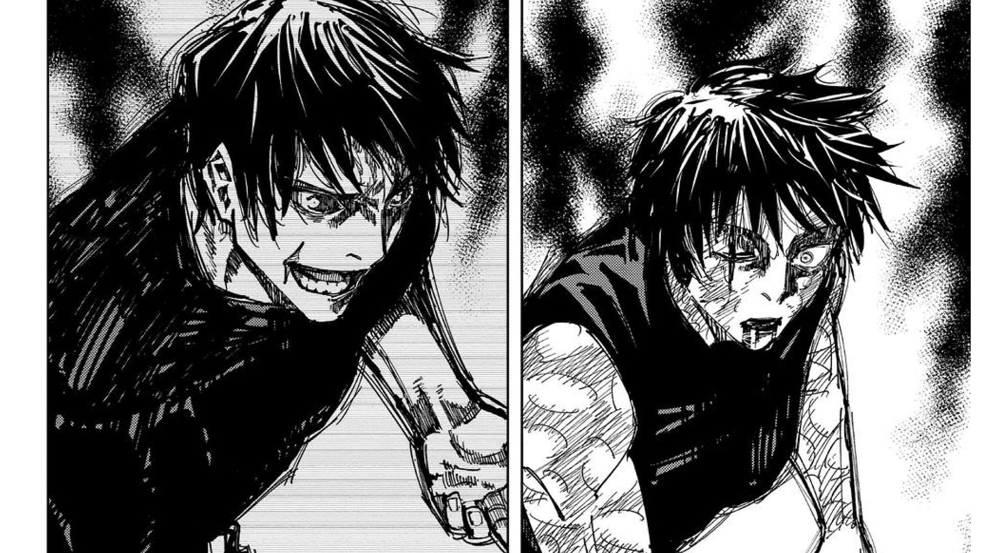 Maki being compared to Toji in Jujutsu Kaisen Manga (Image via Akutami Gege/Shueisha)