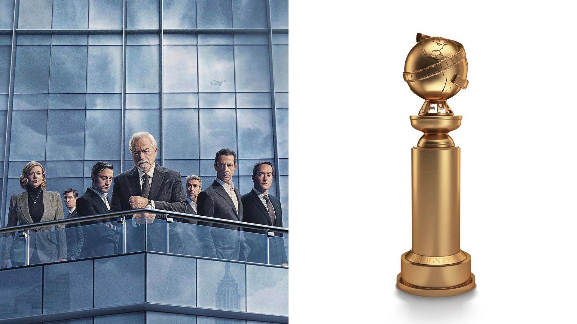 Succession is all set to rule the Golden Globe this year (Images via IMDb and Golden Globe)