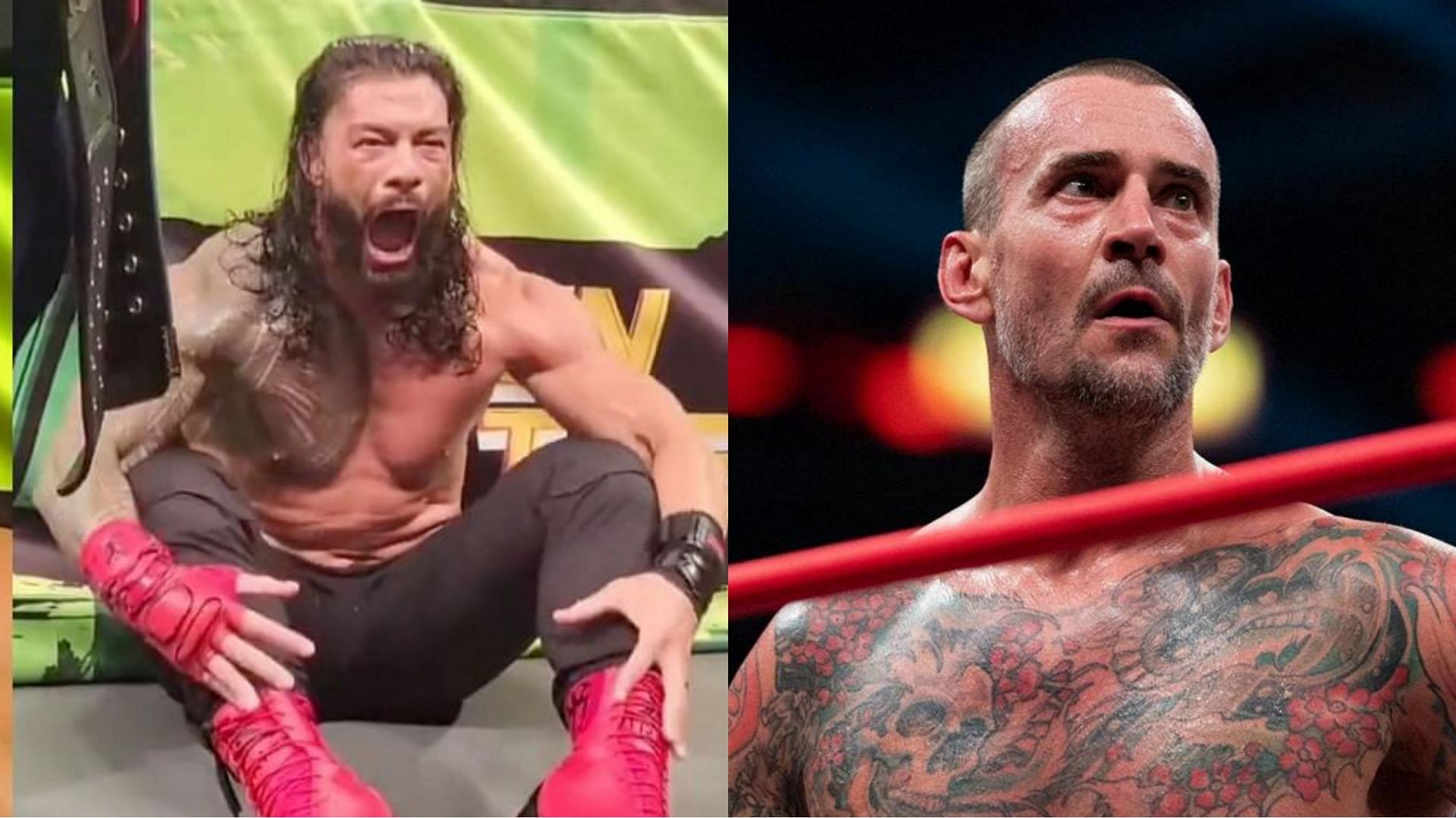 Roman Reigns (left); CM Punk (right)