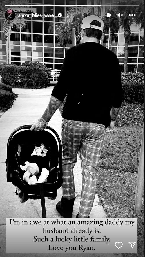 Bliss's message for her husband, Ryan Cabrera: