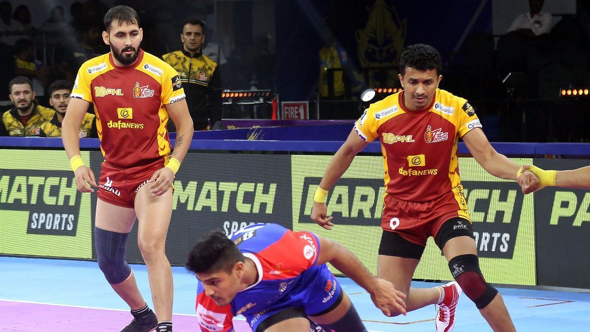 Telugu Titans in action against Haryana Steelers (Image Courtesy: PKL)