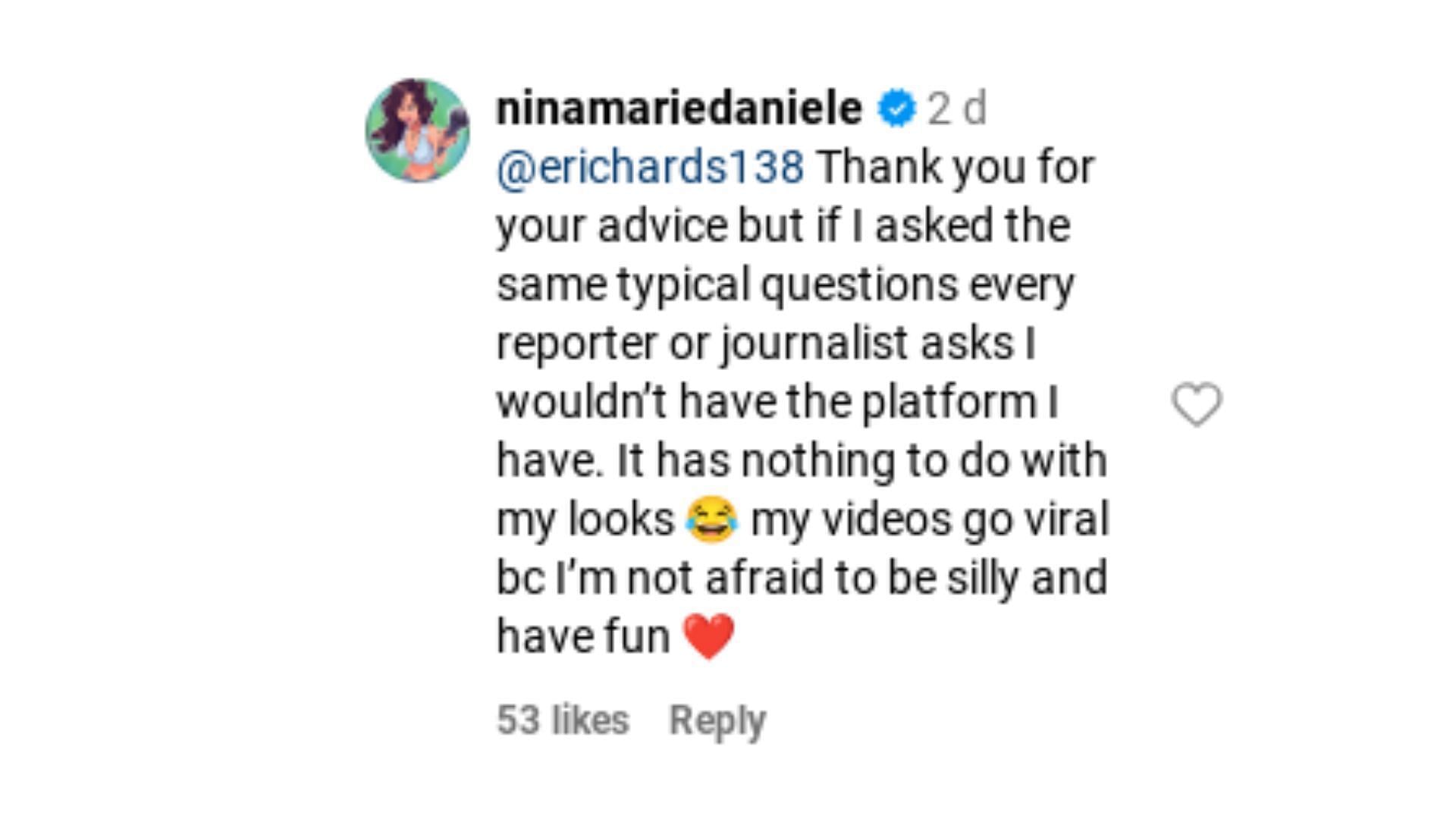 Nina-Marie Daniele's response