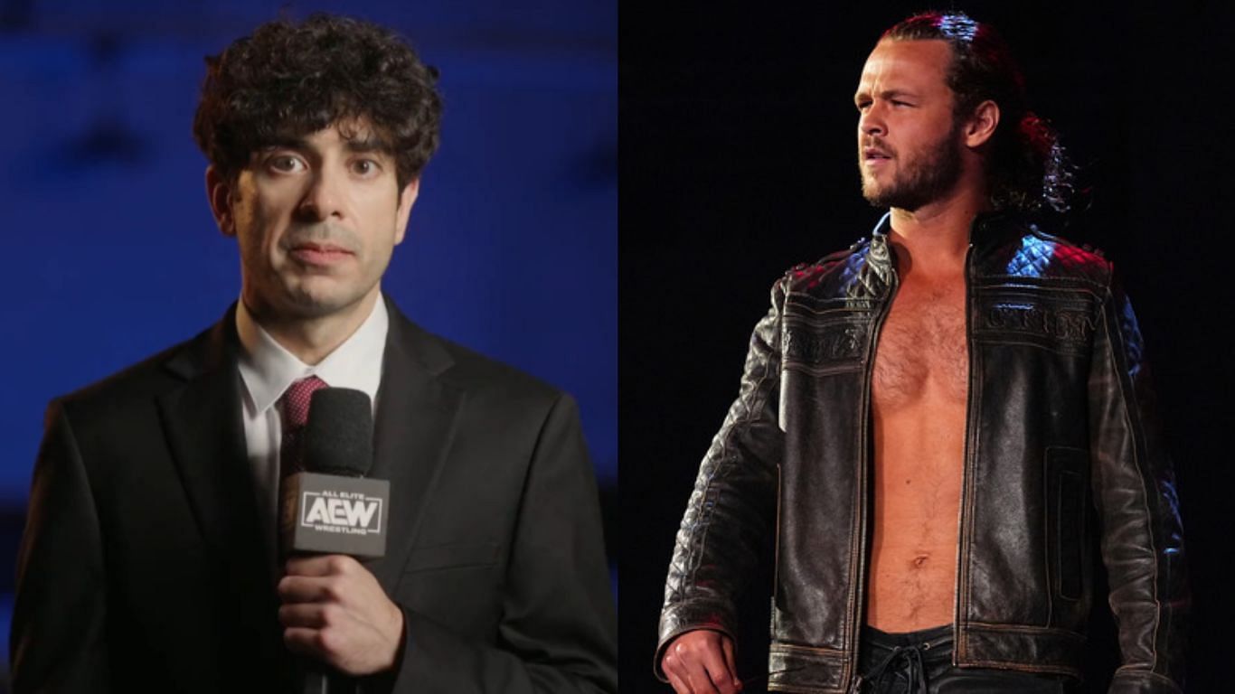 AEW CEO Tony Khan (left), Jack Perry (right)