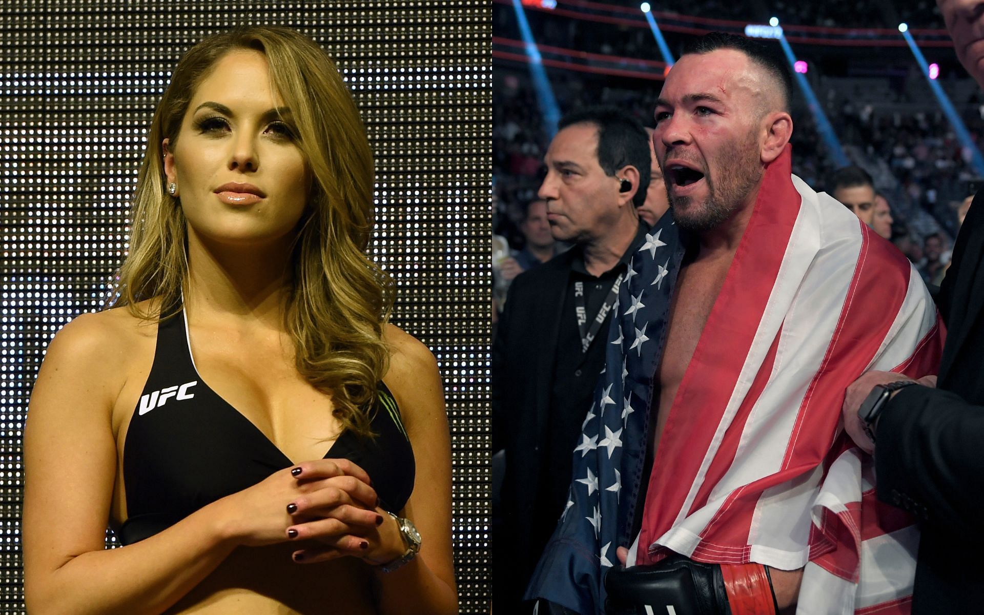 Brittney Palmer (left), Colby Covington (right) [Image Credits: Getty Images]