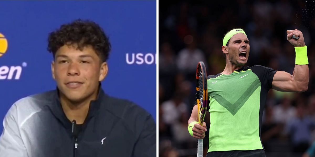 Ben Shelton (left) and Rafael Nadal