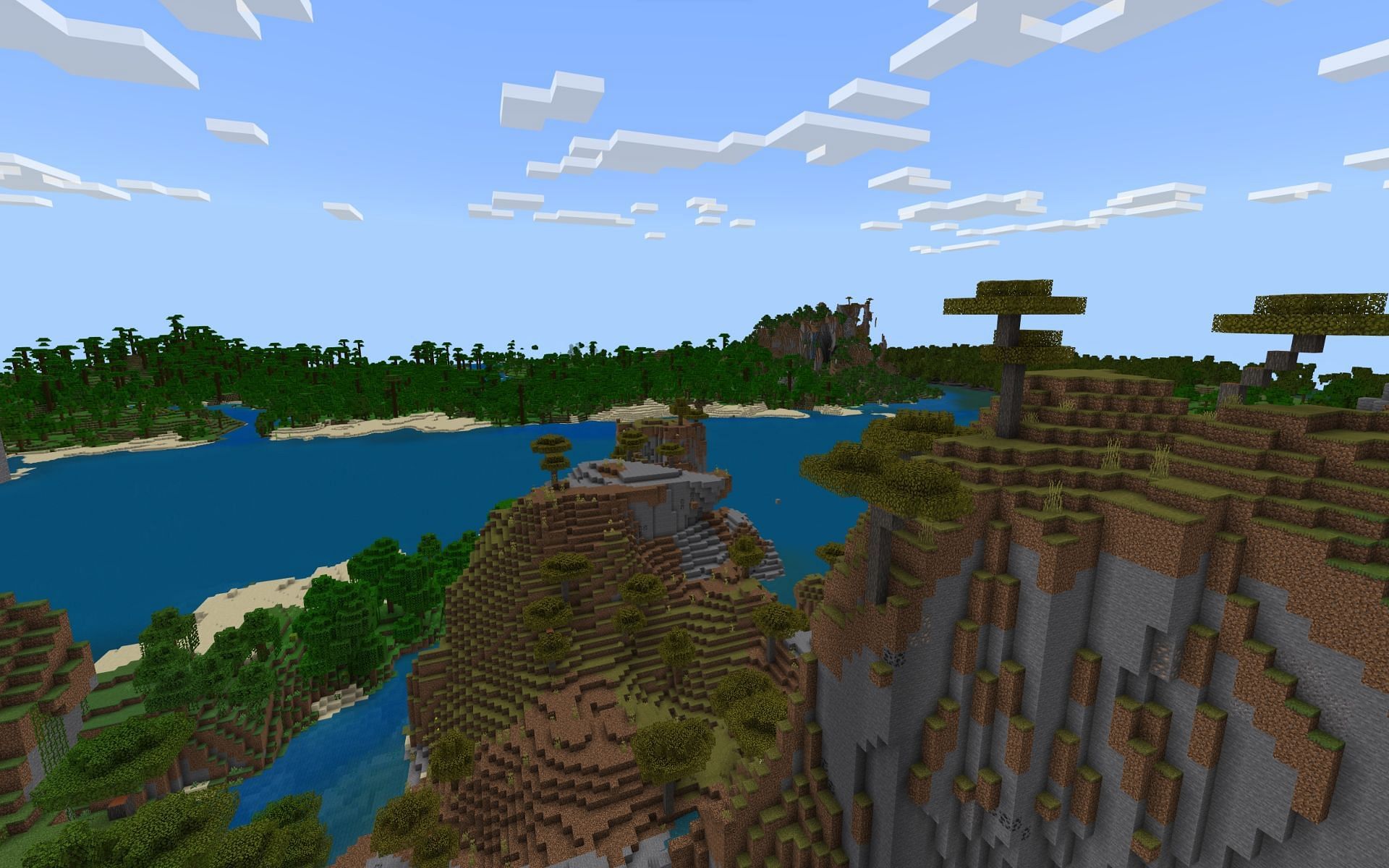 Seaside Mountain Haven (Image via Mojang)