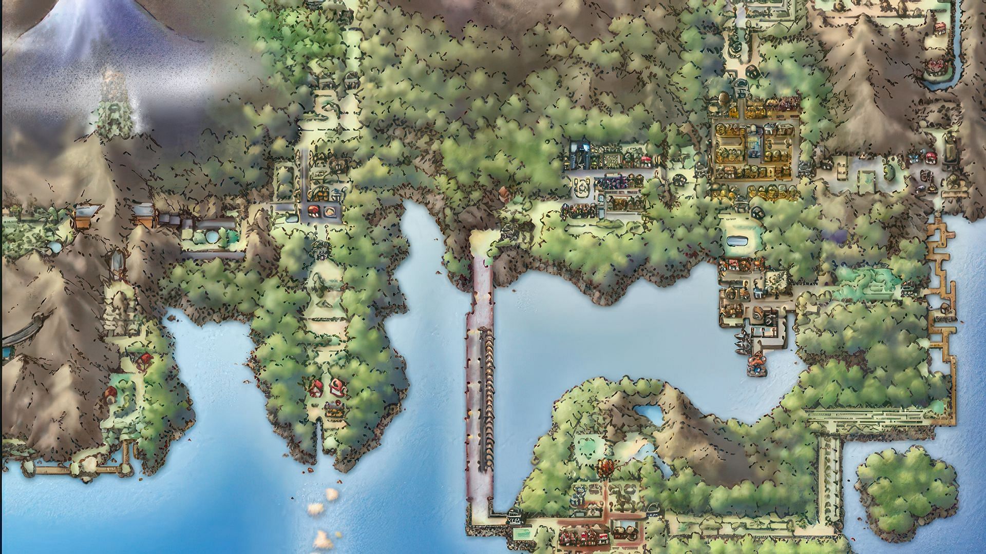 Kanto region in Pokemon (Image via The Pokemon Company)