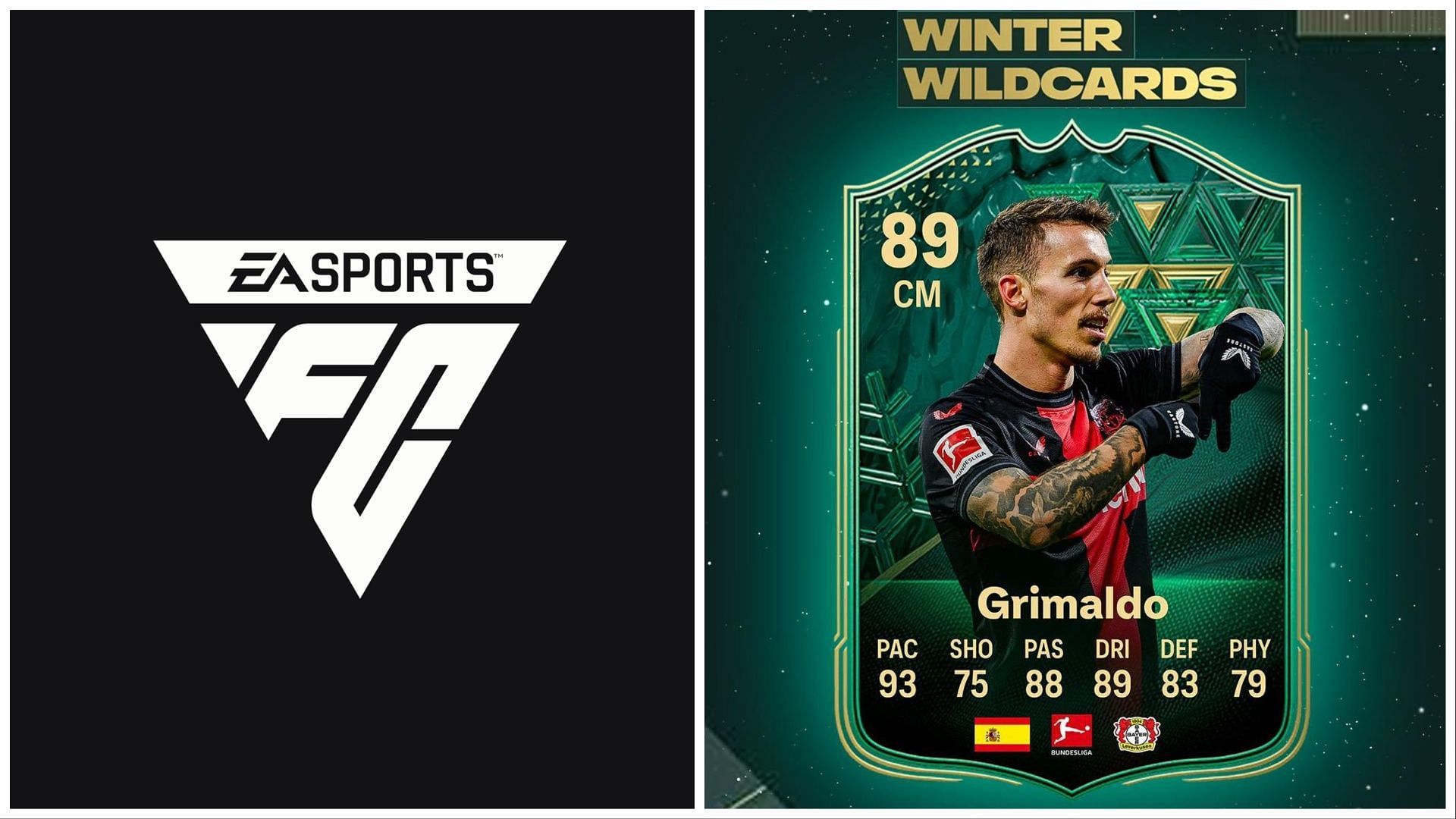 The first Winter Wildcards player has been leaked (Images via EA Sports and Twitter/FUT Sheriff)