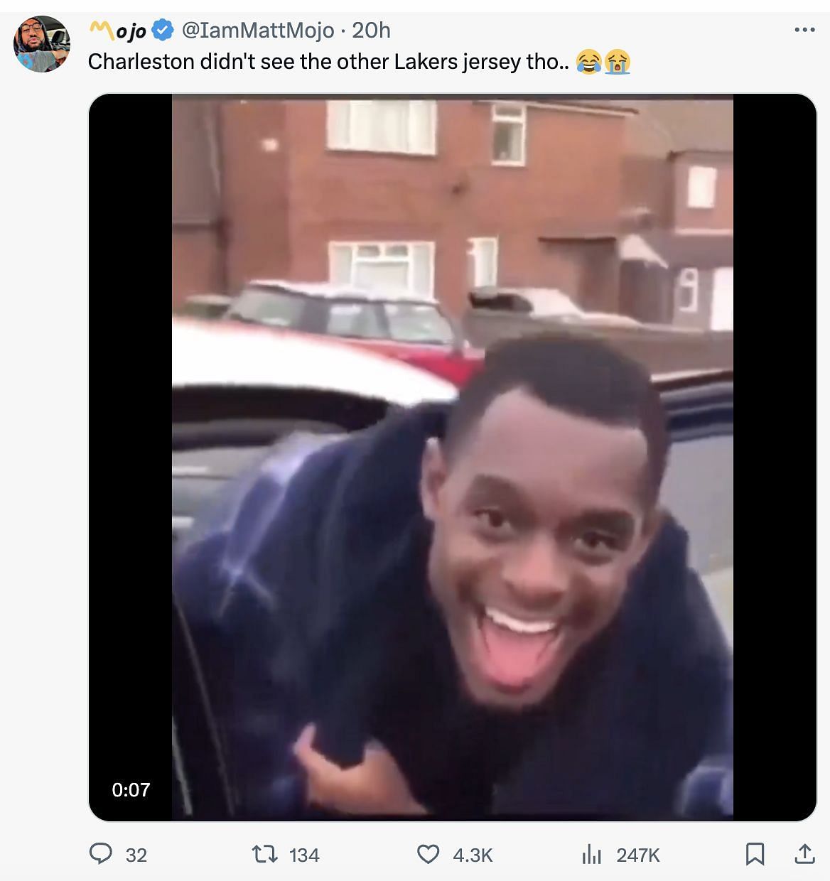 Social media users reacted to the altercation video as the comedian threw a flower pot at the audience member. (Image via Twitter)