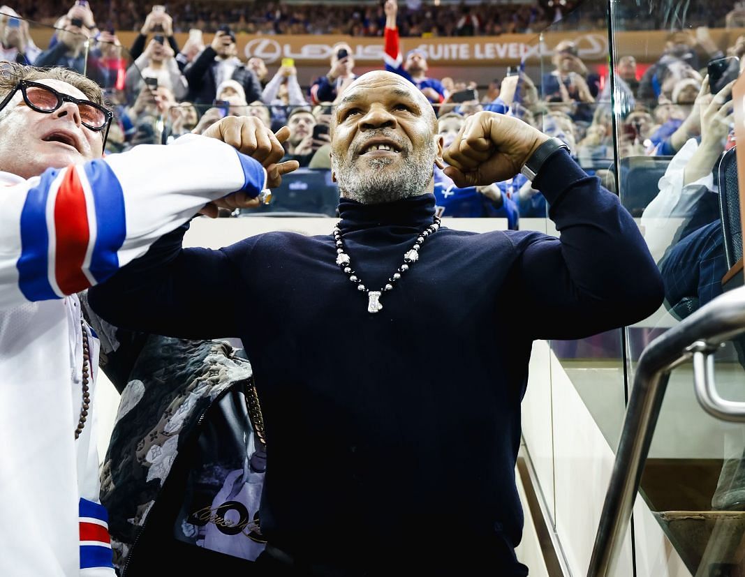 Mike Tyson in attendance as New York Rangers take on LA Kings