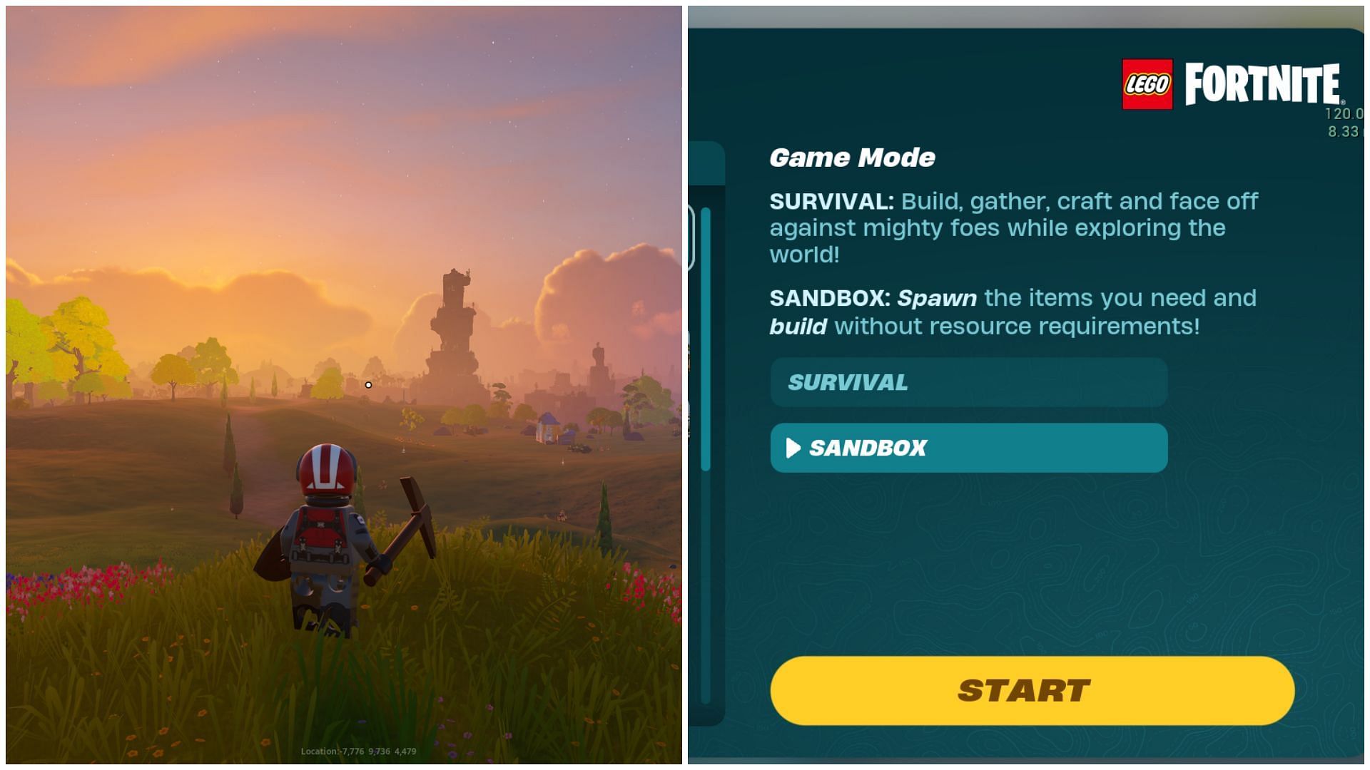 World generation and types in LEGO Fortnite is somewhat similar to Minecraft (Image via Fortnite)