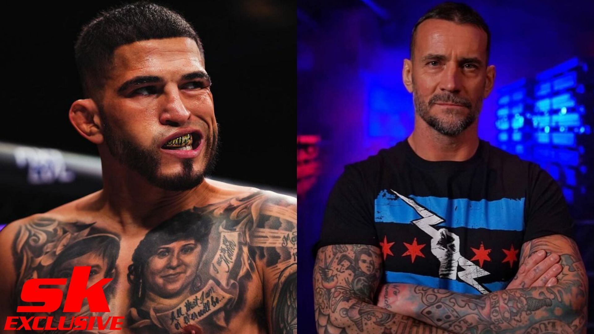 Anthony Pettis (left), CM Punk (right) [Images courtesy of @showtimepettis &amp; @wwe on Instagram]