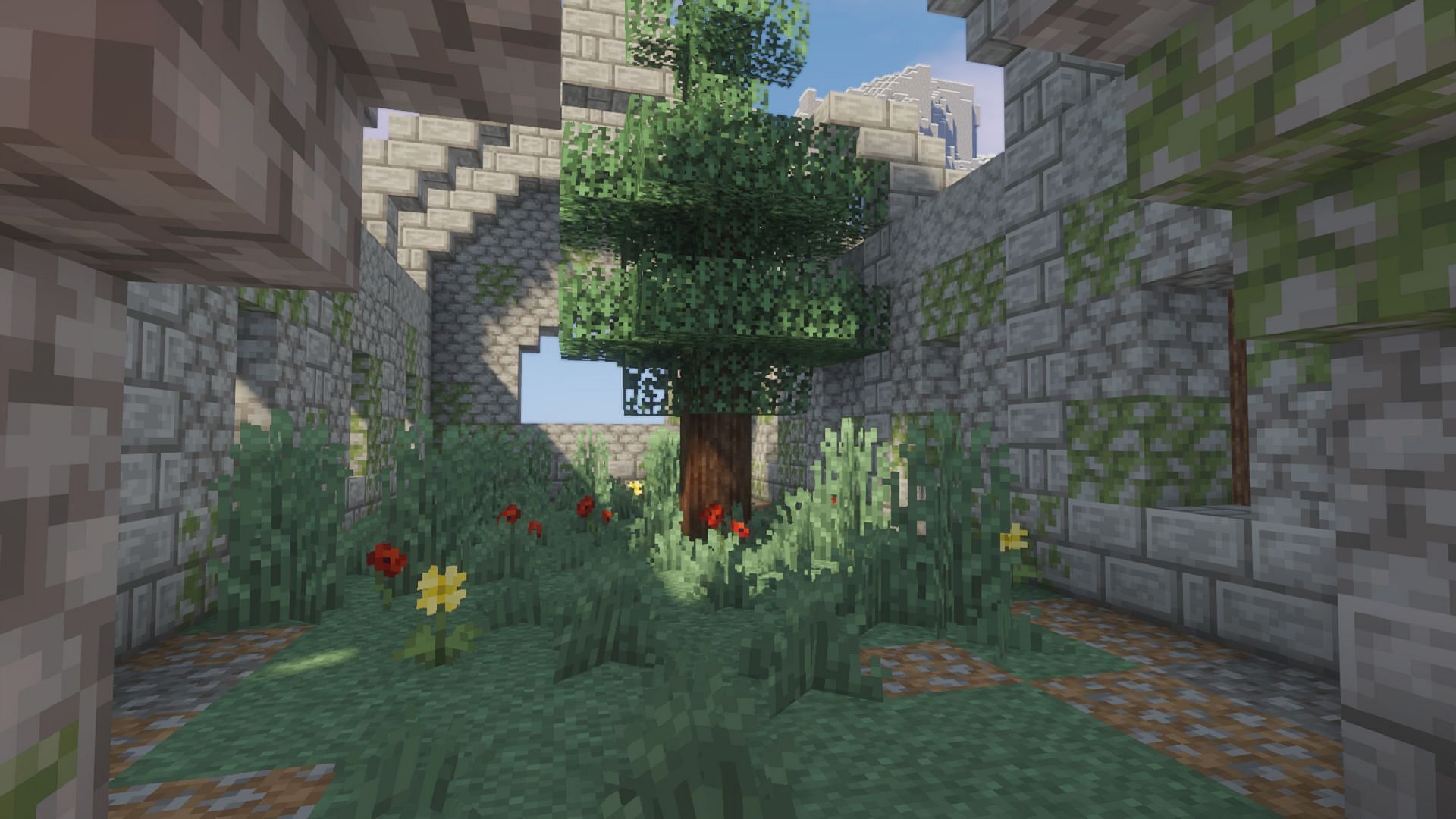 Jicklus textures look their best when paired with Minecraft shaders that emphasize natural lighting (Image via Jicklus/CurseForge)