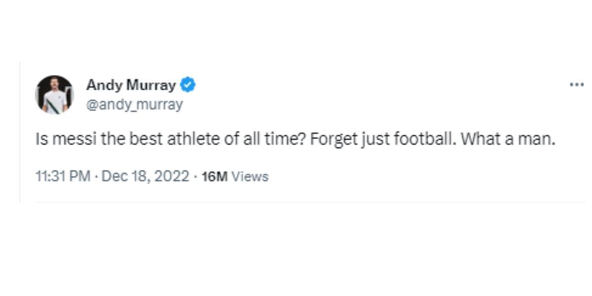 A screen capture of Murray&#039;s post on X