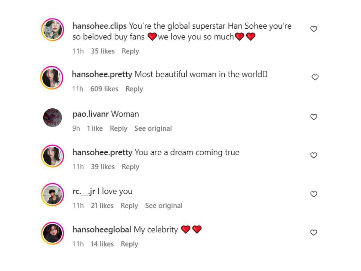 Fan comments (Image via Instagram/@xeesoxee)