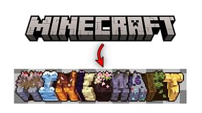 Minecraft player creates game logo with different in-game elements