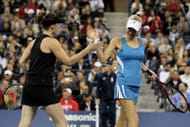 Anna Kournikova and Martina Hingis at the 2011 US Open
