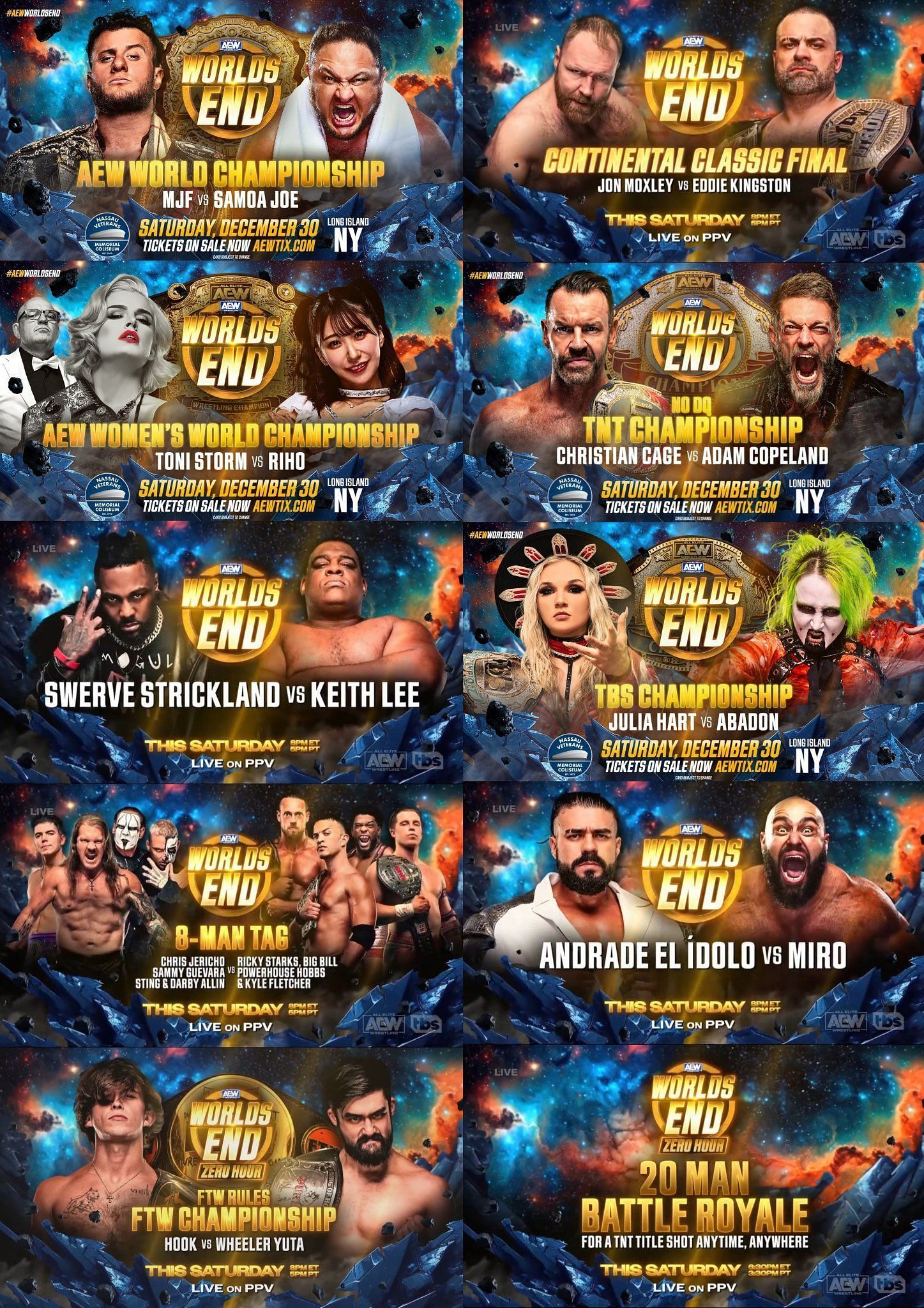 AEW Worlds End 2023 All Matches.