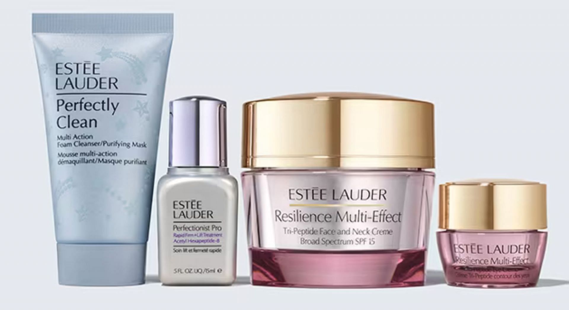Est&eacute;e Lauder Resilience Moisturizer Holiday Skincare Set The Radiance Routine (Image via Est&eacute;e Lauder)