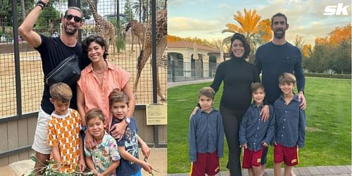 Michael Phelps along with his wife Nicole Johnson and his kids - Boomer, Beckett, and Maverick.