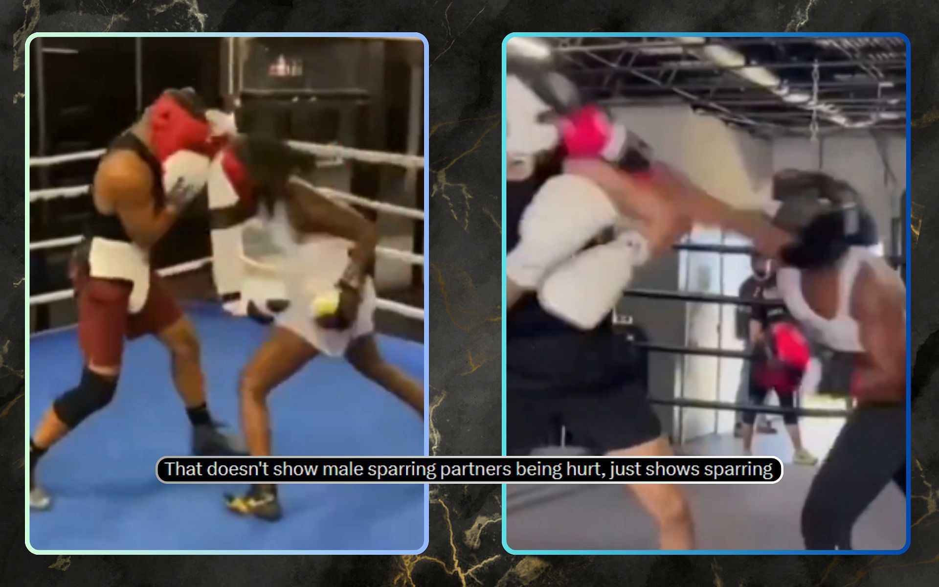 Claressa Shields sparring with male boxers