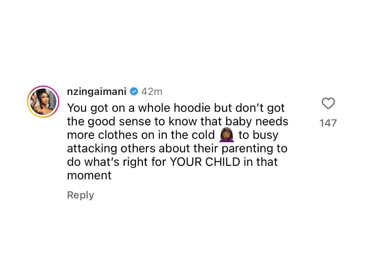 Netizens question the rapper (image via @nzingaimani on Instagram)