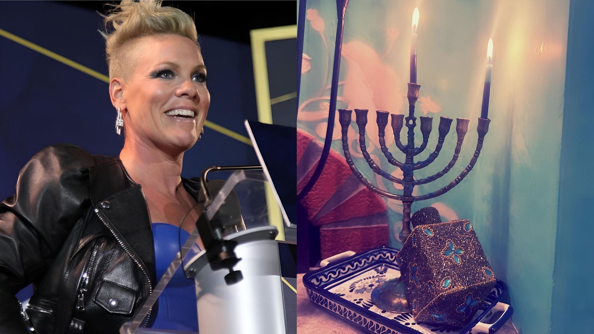 Pink sparks controversy online after posting about Hanukkah celebrations on social media. (Image via Instagram/@pink)