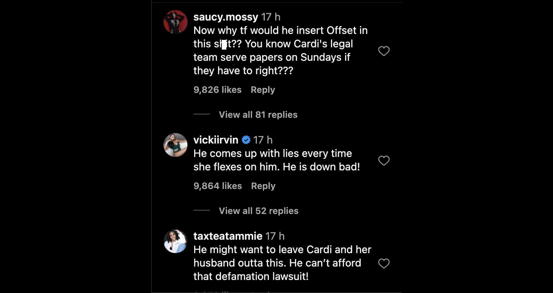 Social media users poured in hilarious comments after the rapper made claims about Chrisean Rock&#039;s alleged relationship with Offset. (Image via Instagram)