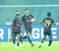 Jonathan Moya's (9) only goal in Yellow and Black came against Punjab FC in November. (HYD)