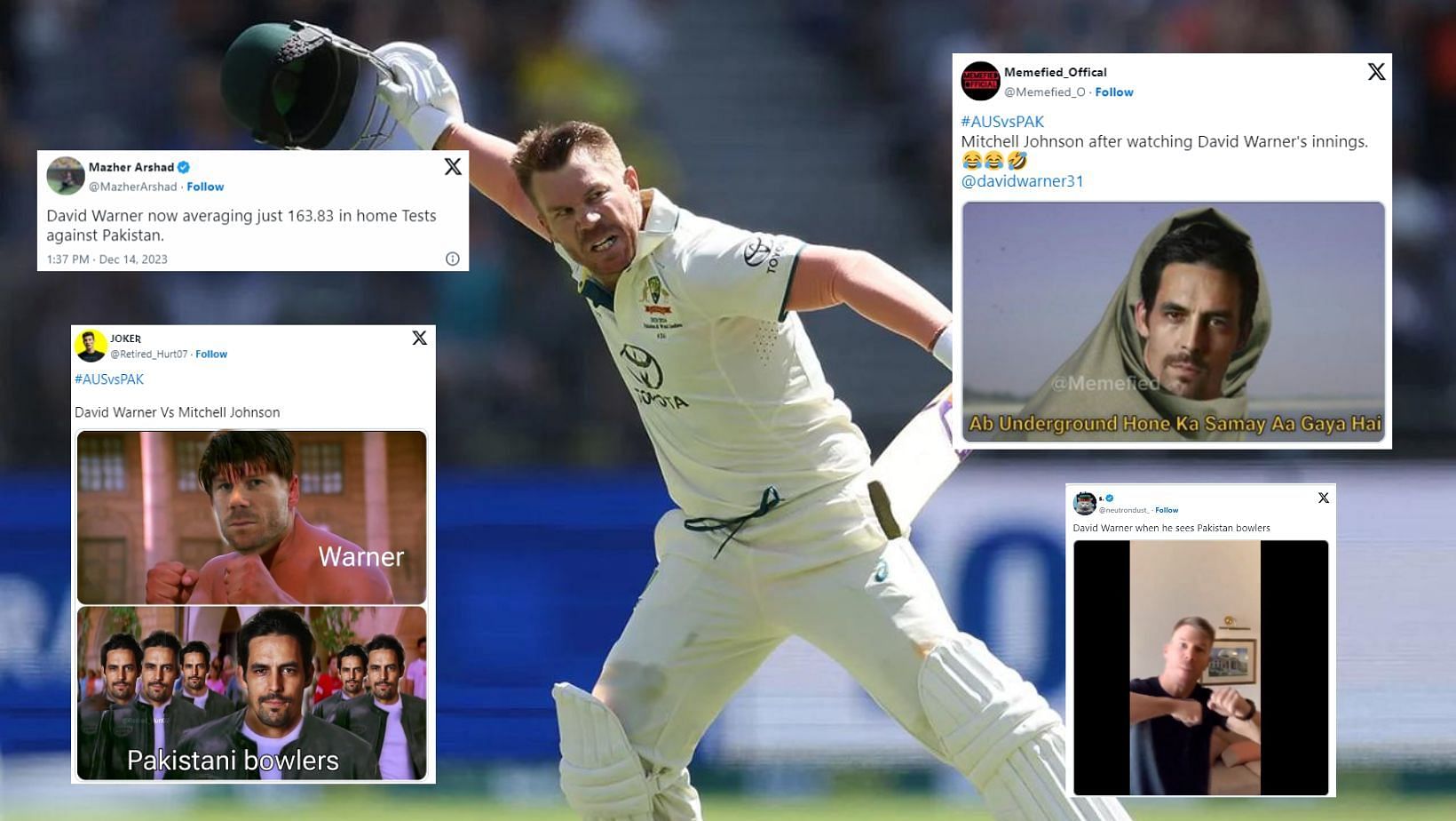 Twitter reactions to David Warner