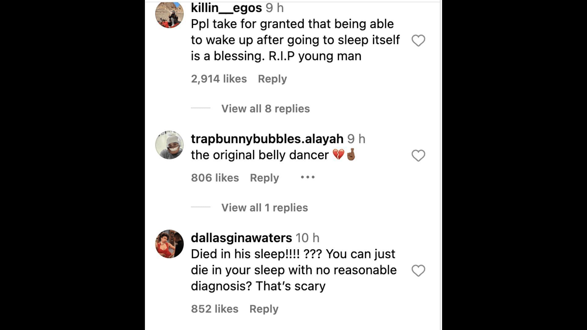 Social media users mourn the passing away of the 19-year-old who was popular for his video on Rihanna&#039;s song. (Image via @theshaderoom/ Instagram)