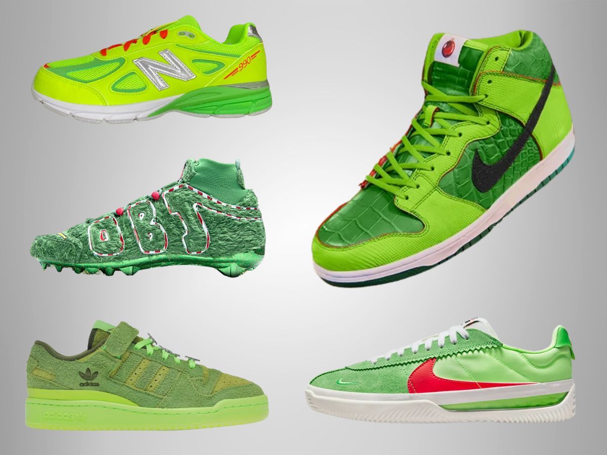 Best Grinch-inspired sneakers for 2023 holidays (Image via Sportskeeda)