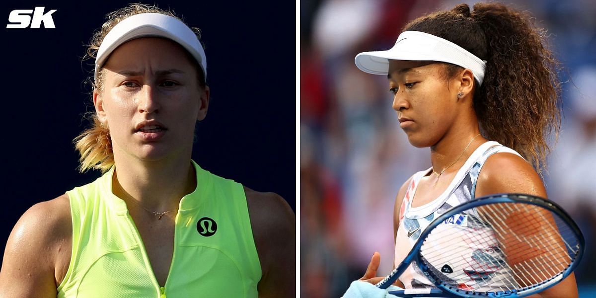 Daria Saville (L) and Naomi Osaka