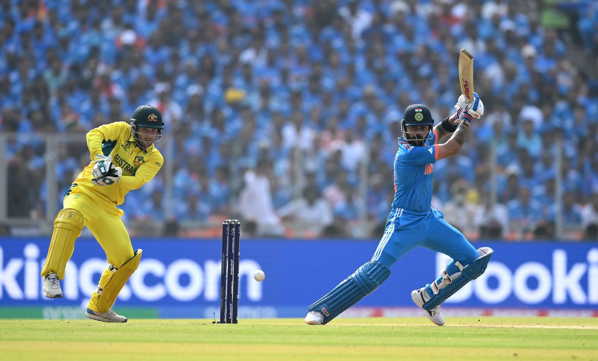 The Indian batter scored a hard-fought half-century in the World Cup final. (Pic: Getty Images)